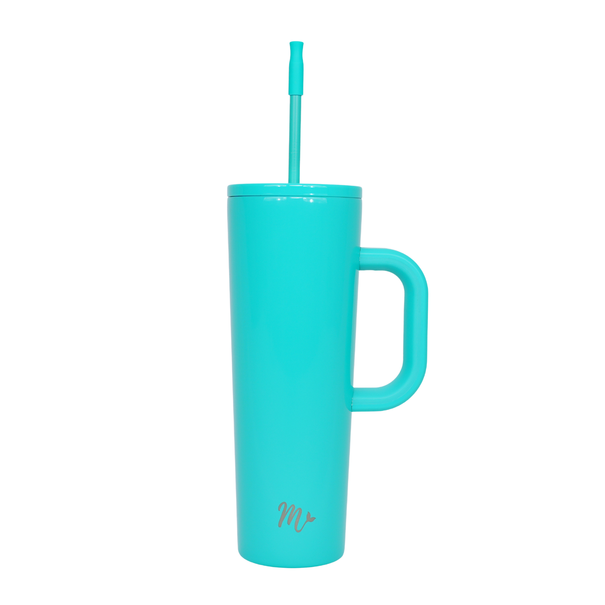 teal tumbler, pastel tumbler, tumbler with handle, trendy 30oz cup, leakproof tumbler, cute trendy cup, travel mug, straw included, keeps drinks cold, aesthetic cup