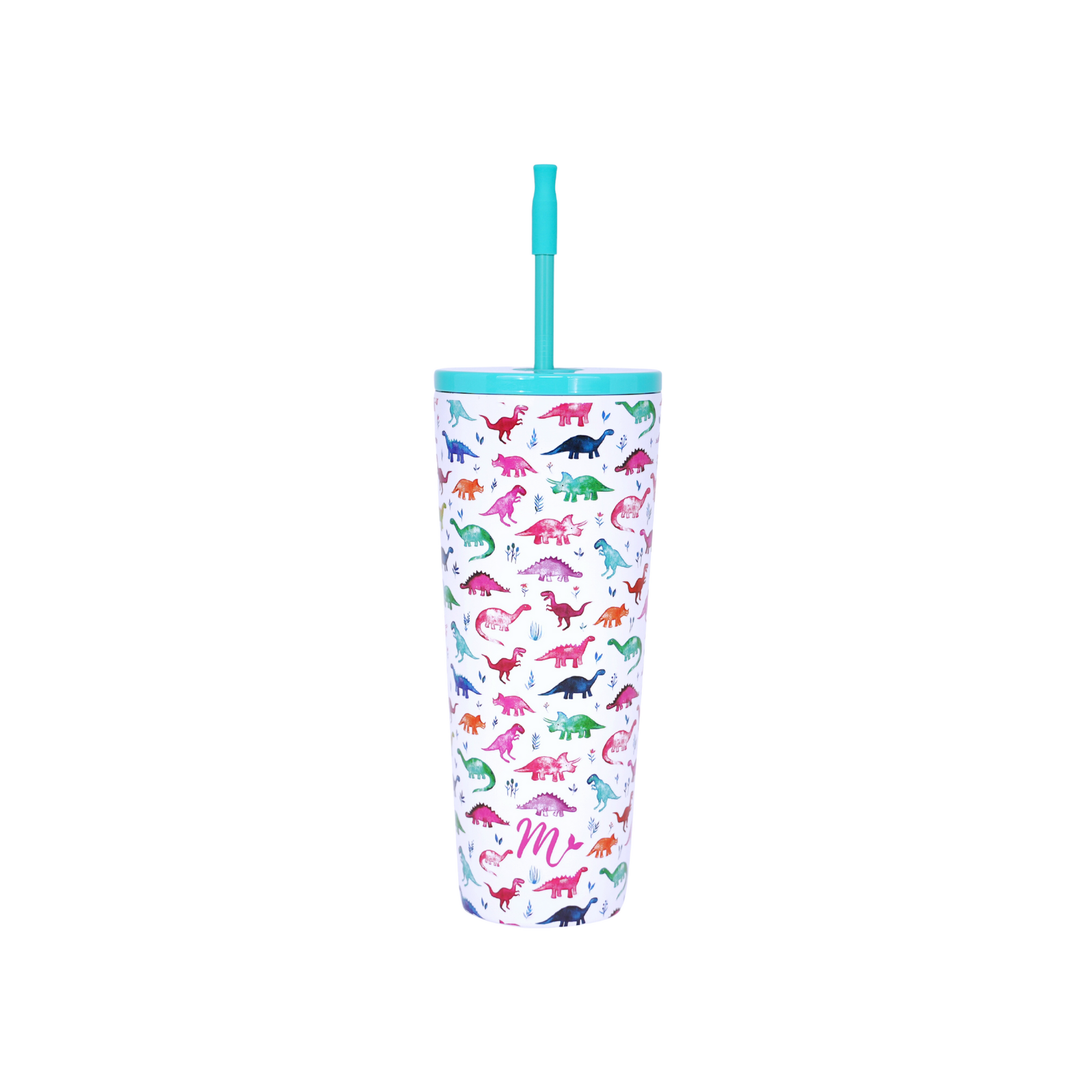 dinosaur tumbler, kids tumbler, trendy 22oz cup, leakproof tumbler, cute trendy cup, travel mug, straw included, keeps drinks cold, aesthetic cup